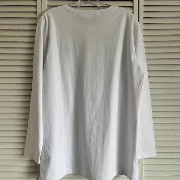 NEW with tags Comme des Garcons Play long sleeve t shirt White men’s XL - Picture 6 of 10